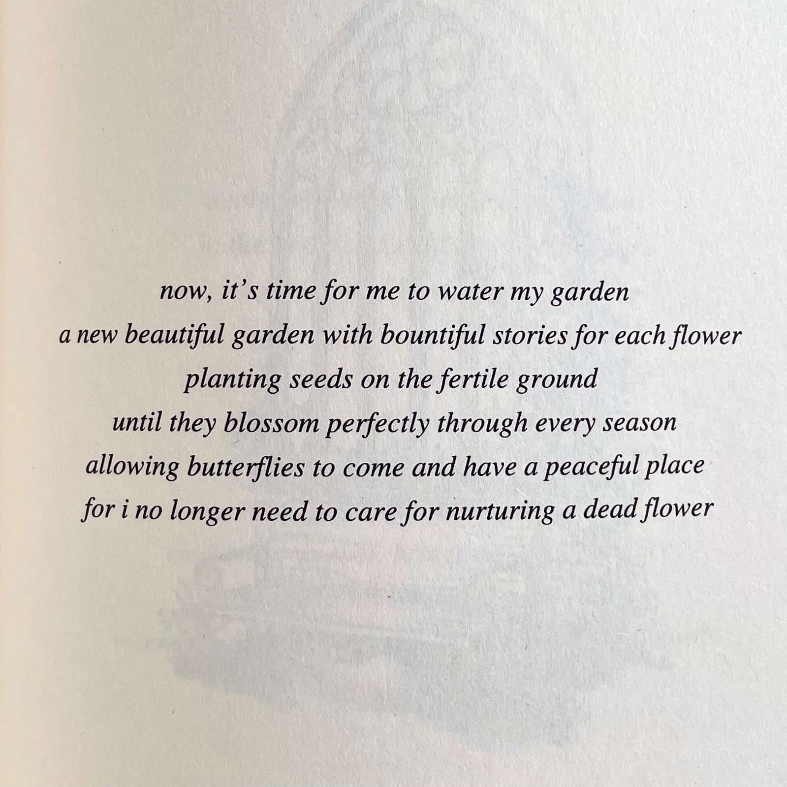 The Winter Garden Poetry Book